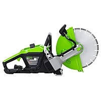 Бетонорез Greenworks PC141 аккумуляторный 82В с АКБ 2,5 Ач + ЗУ 8А двойное